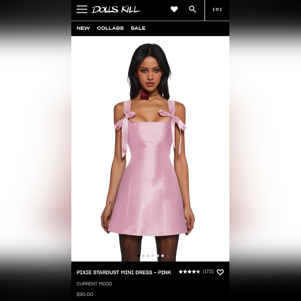 Dolls Kill Current Mood Pixie Stardust Mini Dress Pink